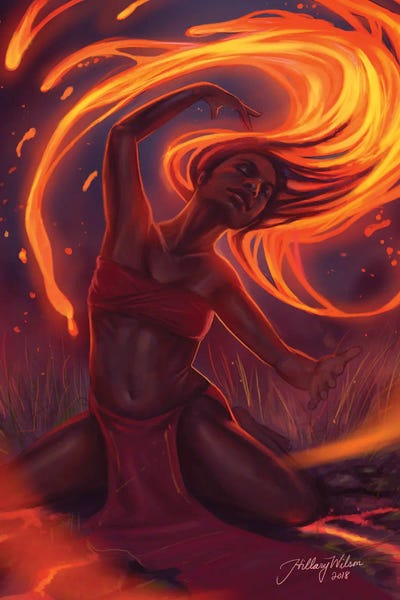 Fire Dance by Hillary D Wilson canvas print