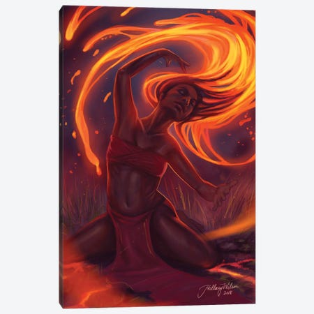 Fire Dance Canvas Print #HDW21} by Hillary D Wilson Canvas Art