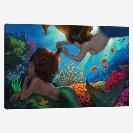 Mermaids Canvas Print #HDW26} by Hillary D Wilson Canvas Print