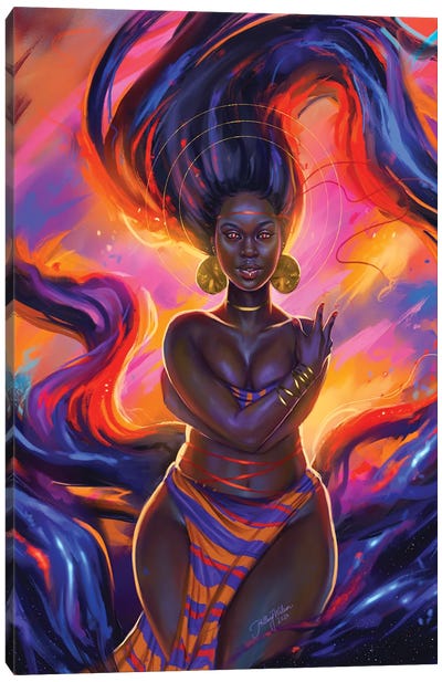 Of Space And Time Canvas Art Print - Afrofuturism