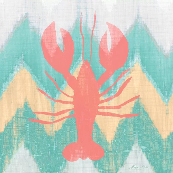 Lobsters: Sea Creature on Chevron IV by Hugo Edwins