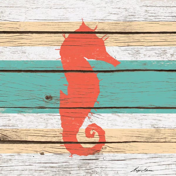 Seahorses: Striped Sea Creature I by Hugo Edwins