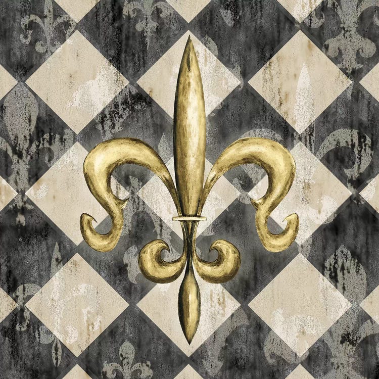 Black Diamond Fleur de Lys I by Hugo Edwins wall art