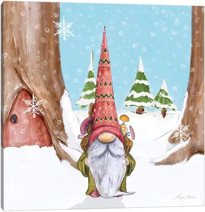 Winter Gnome I Canvas Art Print - Mythical Creature Art