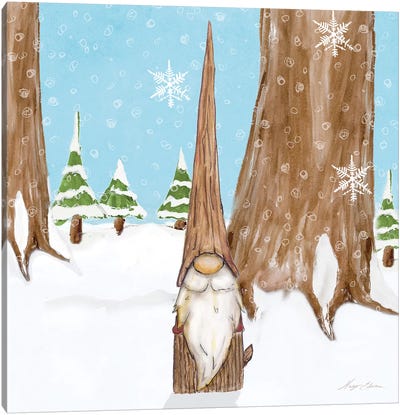 Winter Gnome III Canvas Art Print - Christmas Gnome Art