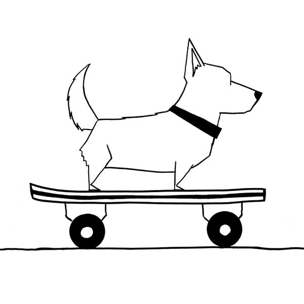 Kids Sports Art: Fur on Wheels I by Hugo Edwins