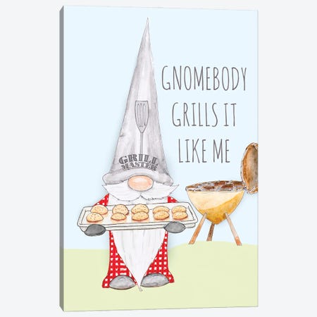 Gnomebody Grills it Like Me Canvas Print #HED26} by Hugo Edwins Art Print