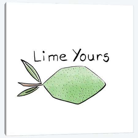 Lime Yours Canvas Print #HED29} by Hugo Edwins Canvas Art