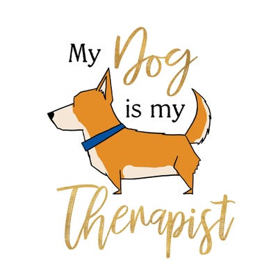 Puppy Positive V by Hugo Edwins metal wall art