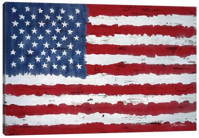 Old Glory Canvas Art Print - American Flag Art