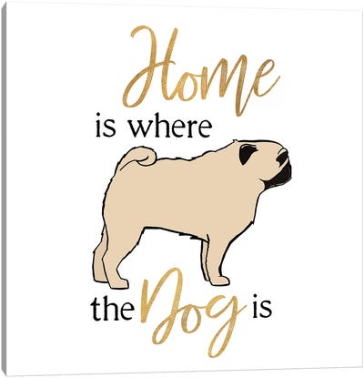 Puppy Positive II Canvas Art Print - Home for the Holidays