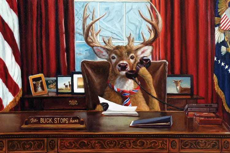The Buck Stops Here by Lucia Heffernan wall art