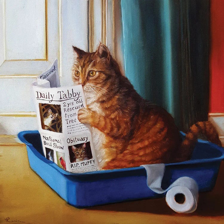 Kitty Throne by Lucia Heffernan wall art