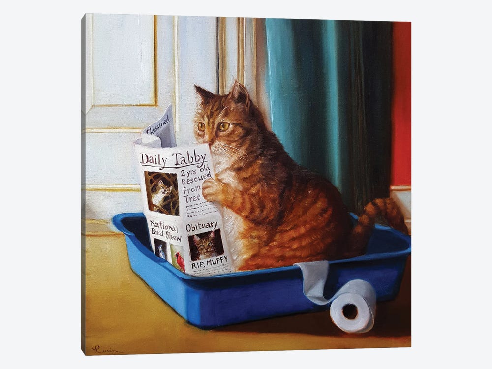 Kitty Throne by Lucia Heffernan 1-piece Canvas Print