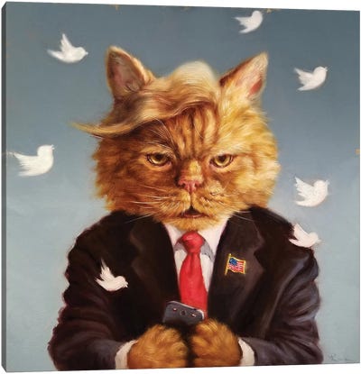 Catty Remarks Canvas Art Print - Donald Trump