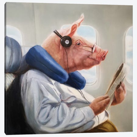When Pigs Fly II Canvas Print #HEF128} by Lucia Heffernan Canvas Print
