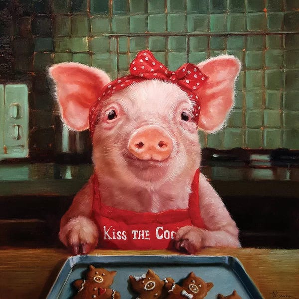 Kitchen: Gingerbread Pigs by Lucia Heffernan