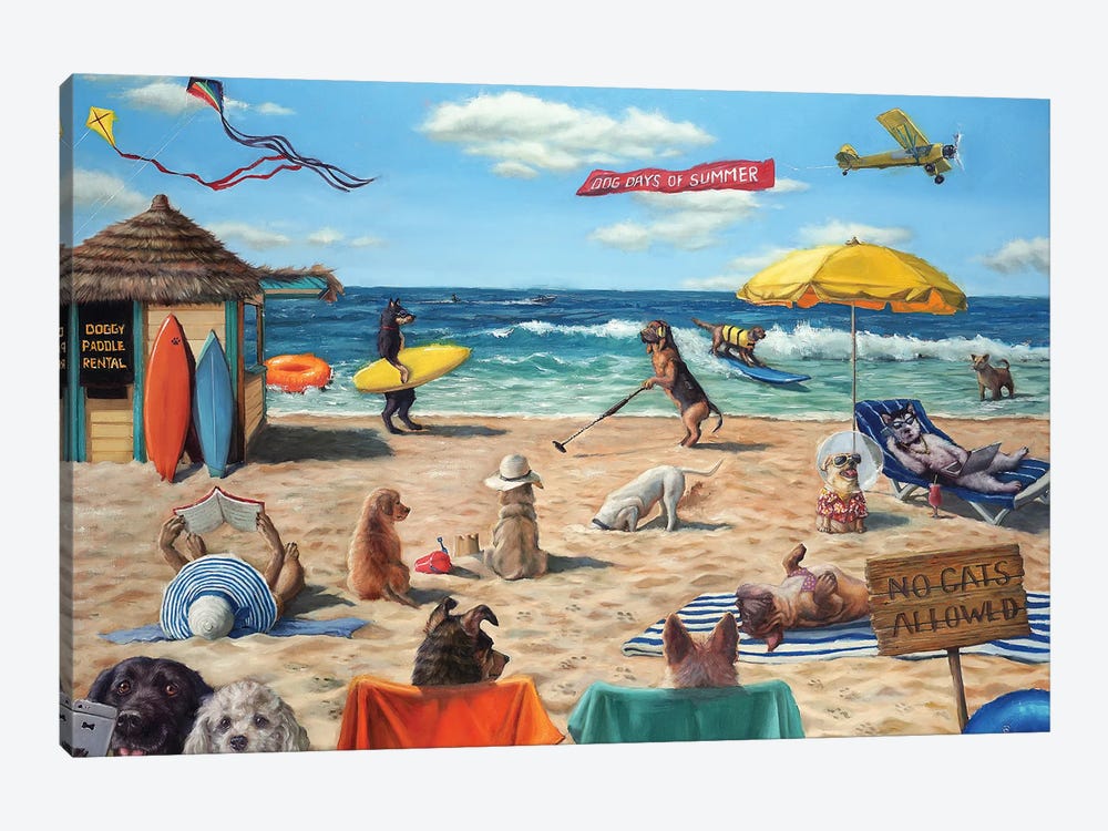 Dog Beach by Lucia Heffernan 1-piece Canvas Print