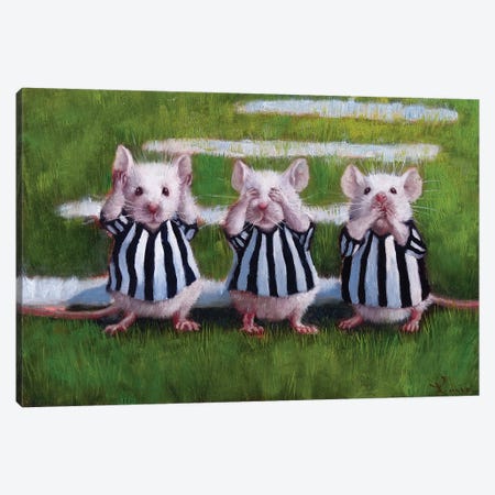 Three Blind Mice Canvas Print #HEF13} by Lucia Heffernan Canvas Art Print