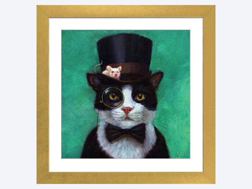 Purple with tuxedo, funny tux Canvas Print for Sale by ZOBBI
