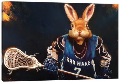 Game Face No. 2 Canvas Art Print - Lacrosse