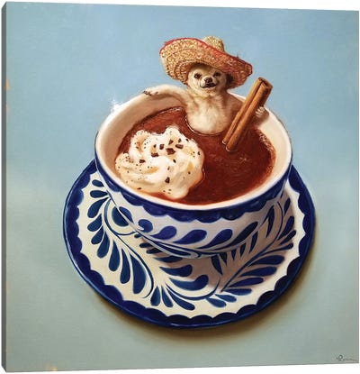 Mexican Hot Chocolate Canvas Art Print - Mexican Cuisine Art