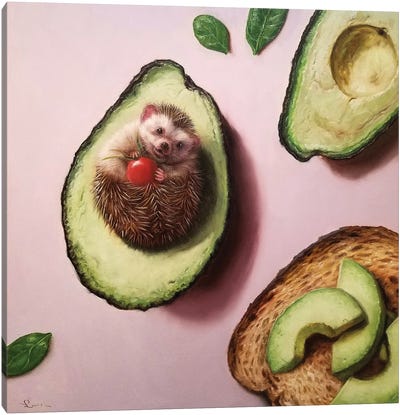 Avocado Toast Canvas Art Print - Hedgehogs