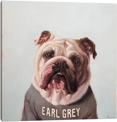 Earl Gray Canvas Art Print - Bulldog Art