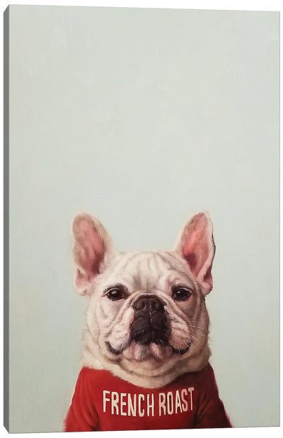 French Roast Canvas Art Print - French Bulldog Art