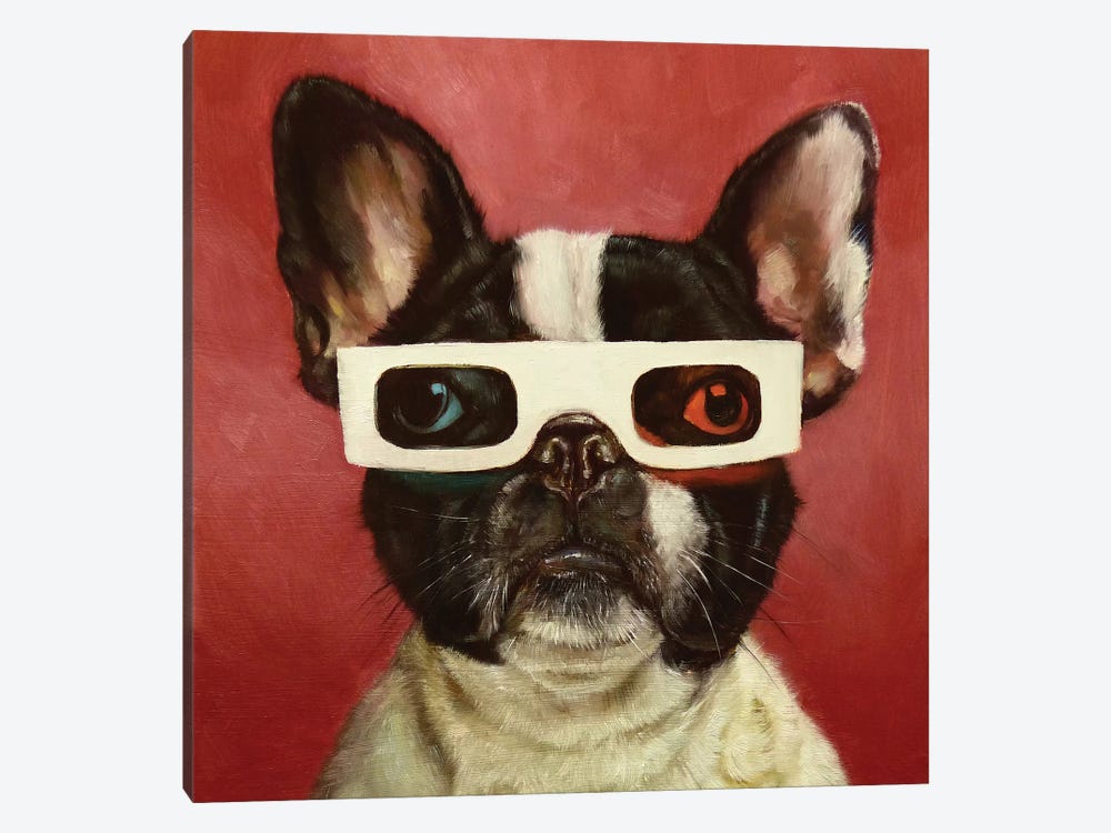 3D Dog 1-piece Canvas Print