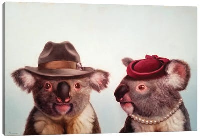 Mates Canvas Art Print - Koala Art