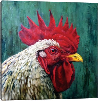 Big Red Canvas Art Print - Chicken & Rooster Art