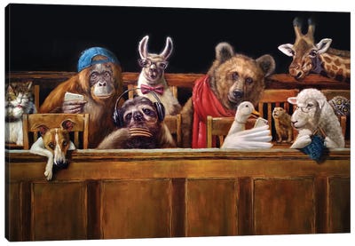 We The Jury Canvas Art Print - Sheep Art