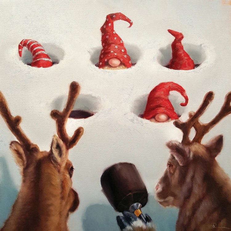 Whack-An-Elf by Lucia Heffernan wall art
