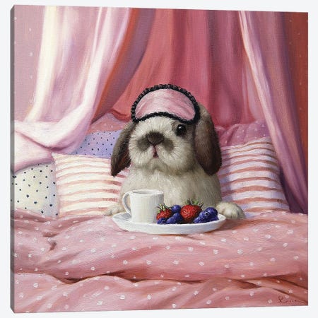 Breakfast In Bed Canvas Print #HEF247} by Lucia Heffernan Canvas Print