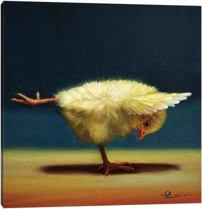 Balancing Beam (Yoga Chick) Canvas Art Print