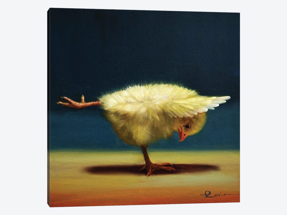 Balancing Beam (Yoga Chick) by Lucia Heffernan 1-piece Art Print
