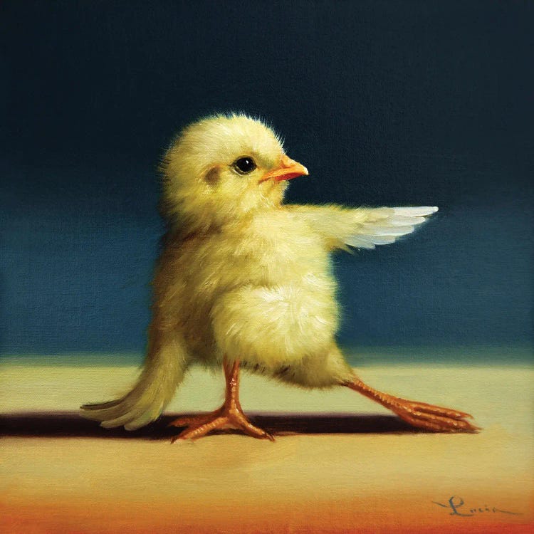 Bent Knee (Yoga Chick) by Lucia Heffernan wall art