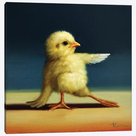 Bent Knee (Yoga Chick) Canvas Print #HEF253} by Lucia Heffernan Canvas Print
