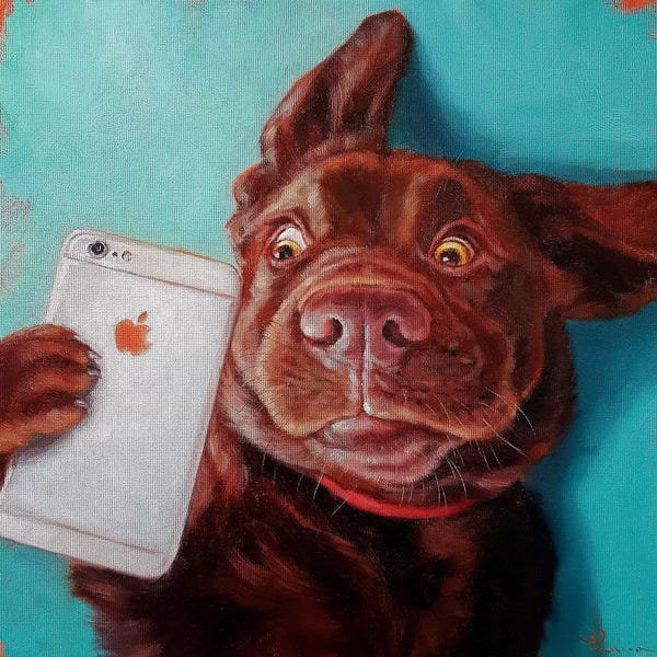 Pet Obsessed: Dog Selfie by Lucia Heffernan