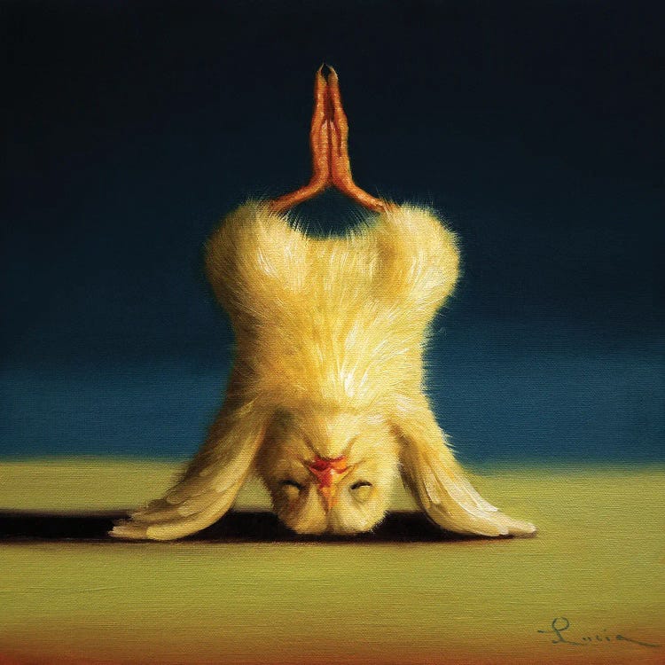 Lotus Headstand (Yoga Chick) by Lucia Heffernan wall art
