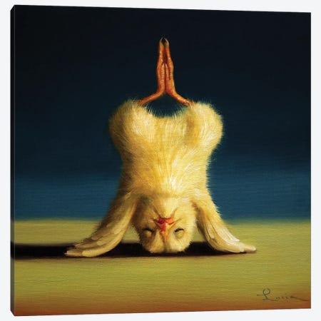 Lotus Headstand (Yoga Chick) Canvas Print #HEF261} by Lucia Heffernan Canvas Artwork