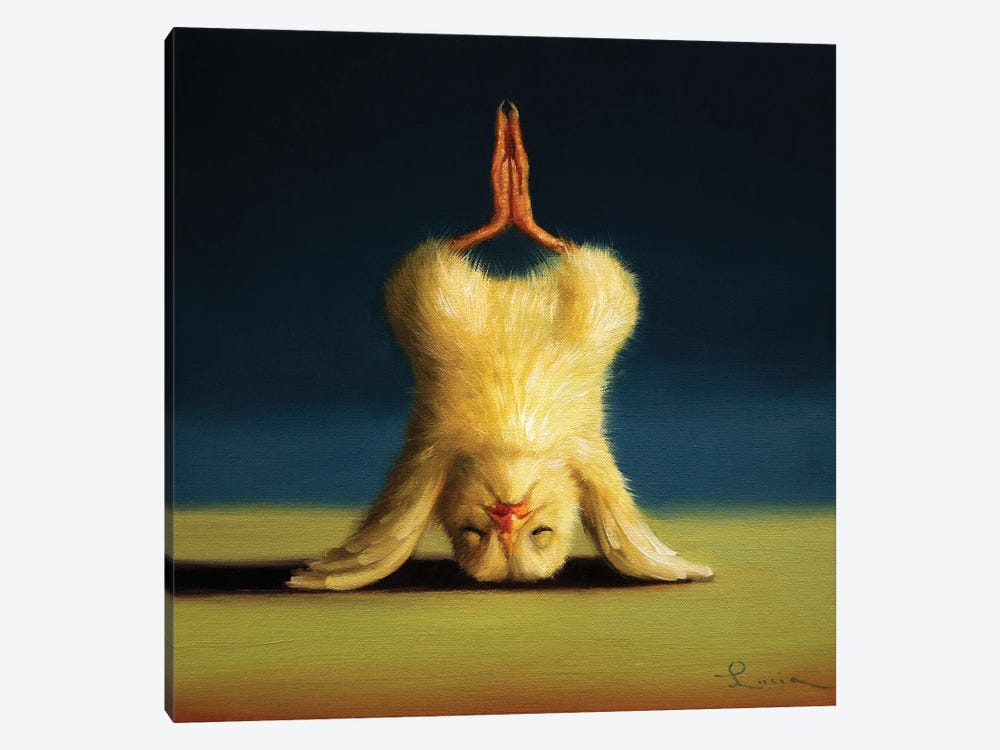 Lotus Headstand (Yoga Chick) by Lucia Heffernan 1-piece Canvas Print