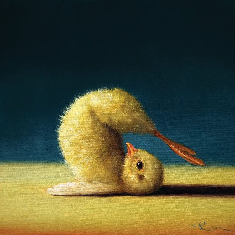 Plow Pose (Yoga Chick) by Lucia Heffernan wall art
