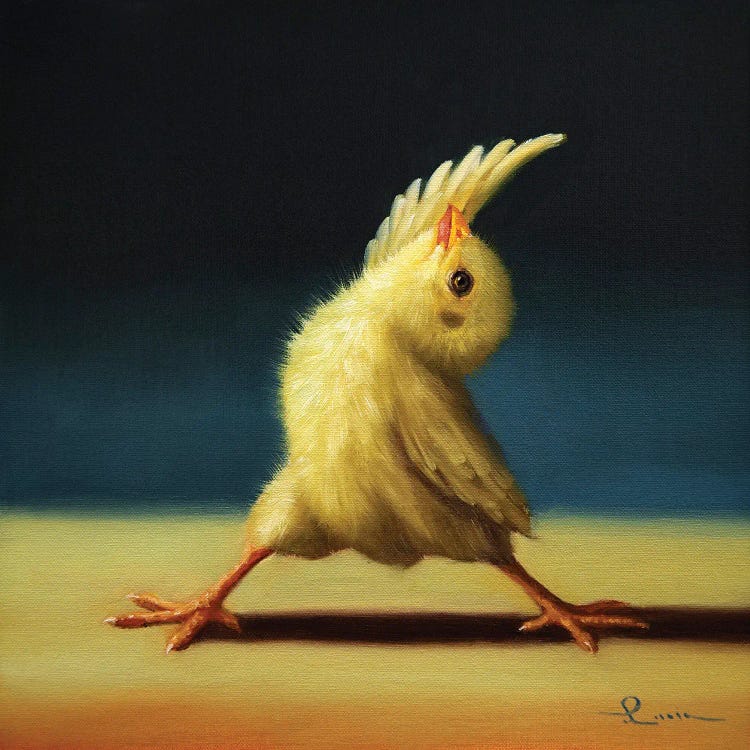 Reverse Warrior (Yoga Chick) by Lucia Heffernan wall art