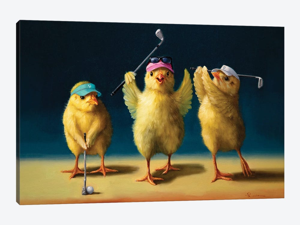 Golf Chicks (Yoga Chick) by Lucia Heffernan 1-piece Canvas Art Print