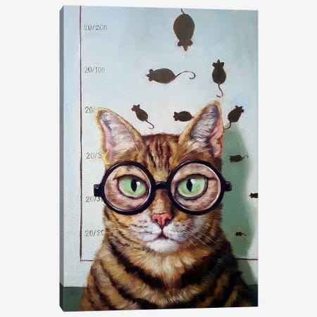 Feline Eye Exam Canvas Print #HEF27} by Lucia Heffernan Canvas Print