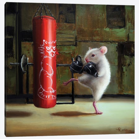 Gym Rat Canvas Print #HEF285} by Lucia Heffernan Canvas Print