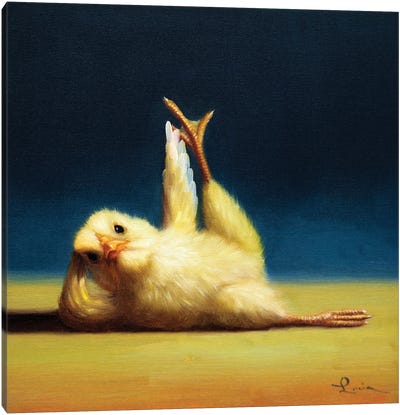 Side Leg Lift (Yoga Chick) Canvas Art Print - Art Worth a Chuckle