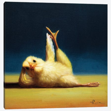 Side Leg Lift (Yoga Chick) Canvas Print #HEF291} by Lucia Heffernan Canvas Print